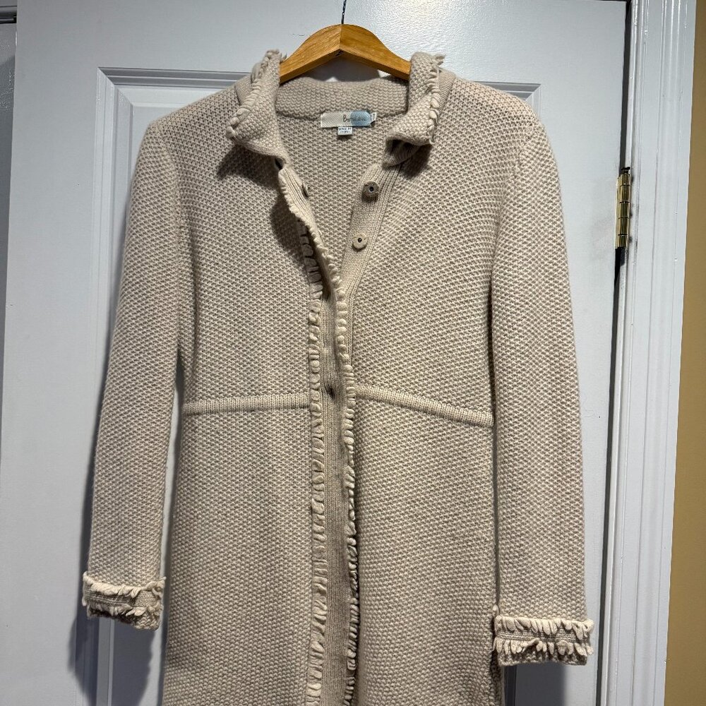 Boden wool tan Medium collared long sweater